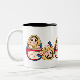 Babushka Ukrainische Nesting Dolls Tasse Kaffee
