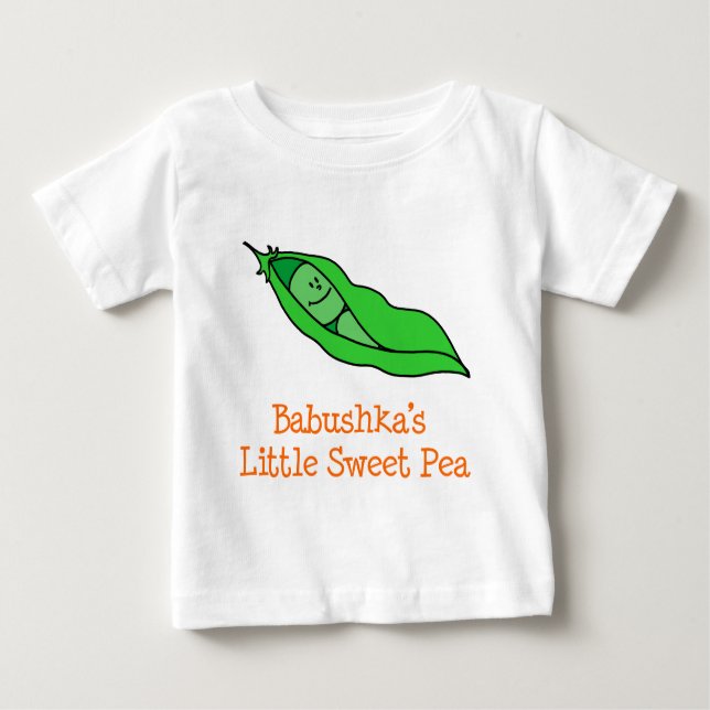 Babushkas wenig süße Erbse Baby T-shirt (Vorderseite)