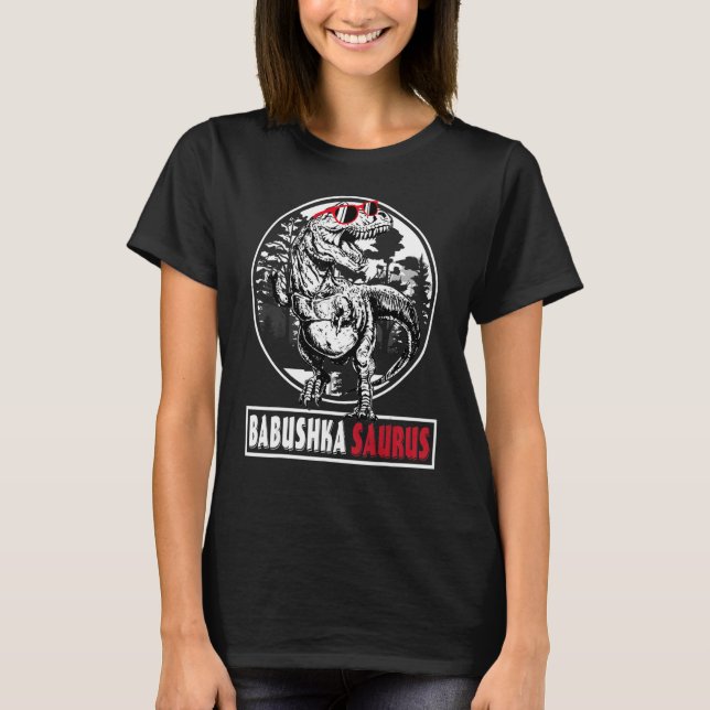Babushkasaurus Dinosaur Babushka Saurus Oma T-Shirt (Vorderseite)