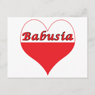 Babusia Polnisches Herz Postkarte