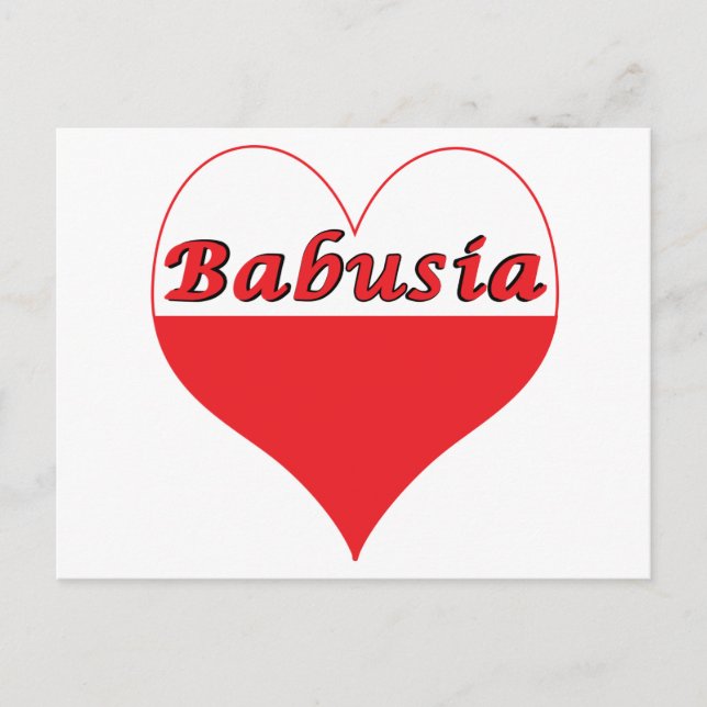 Babusia Polnisches Herz Postkarte (Vorderseite)