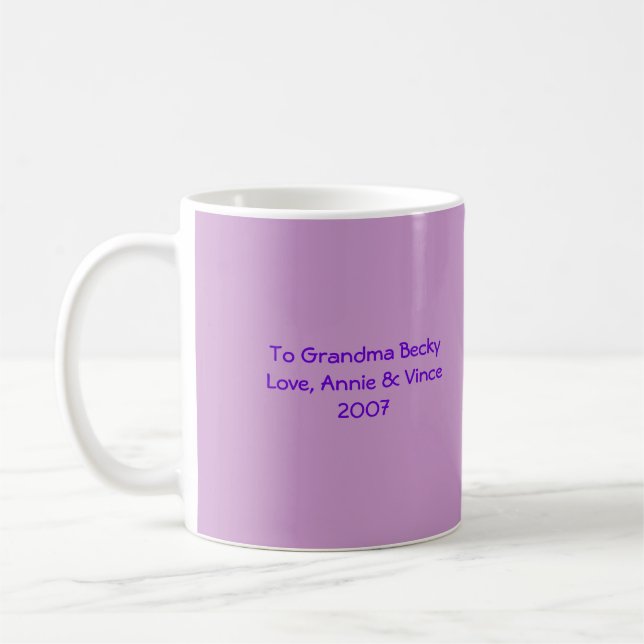 baby1, werden Sie sein. , eine Großmutter. Wieder! Kaffeetasse (Links)