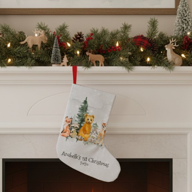 Baby 1 Christmas Woodland Animal Water Kleiner Weihnachtsstrumpf (Von Creator hochgeladen)