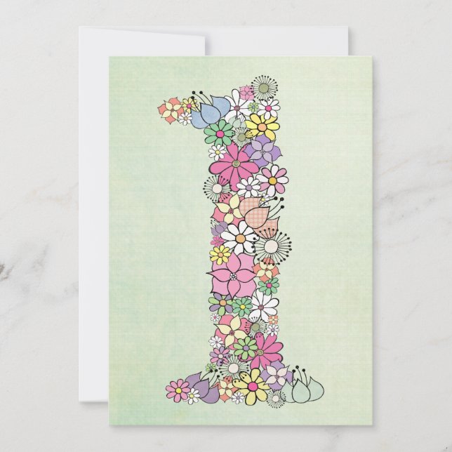 Baby 1. Geburtstag Party individuelle Einladung (Vorderseite)