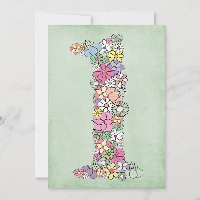 Baby 1. Geburtstag Party individuelle Einladung (Vorderseite)