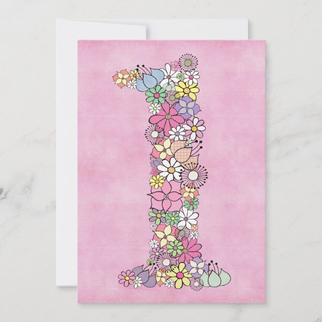 Baby 1. Geburtstag Party individuelle Einladung (Vorderseite)