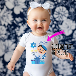 👶 🍩 Baby 1. Hanukkah - mit dem glücklichen Dreid Strampler