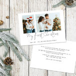 Baby 1. Weihnachten 2 Fotos Script Announce<br><div class="desc">Baby 1. Weihnachten 2 Fotos Script und optional Geburtsankündigung Ersetzen Sie einfach die beiden Fotos mit Ihrem eigenen und personalisieren Sie mit Ihrem Gruß und Namen unten und Nachricht auf der Rückseite. Meine erste Weihnachtszeit ist in einem stilvollen Set-Skript.</div>
