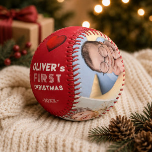 Baby 1. Weihnachten 4 Foto-Andenken Baseball