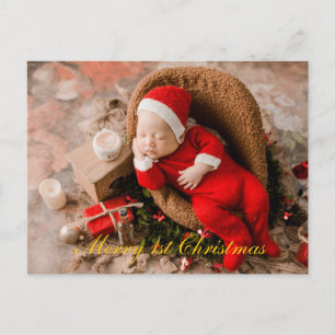 Baby 1. Weihnachten Elegantes Gold Script