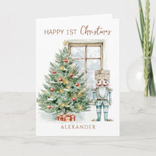 Baby 1. Weihnachten Nussknacker Baum Karte