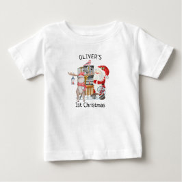 Baby 1 Weihnachten Weihnachten und Rentier mit Sch T-shirt