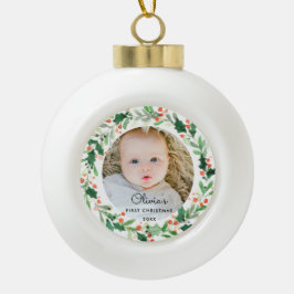 Baby 1. Weihnachtsgebäck Keramik Ball Ornament