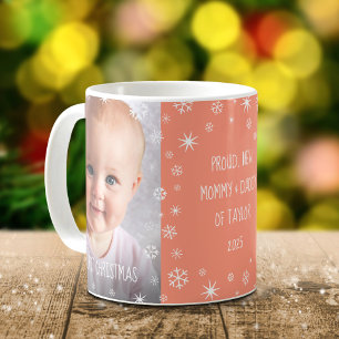 Baby 1 Weihnachtszeit Junge Mutter und Vater 2 Fot Kaffeetasse
