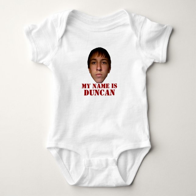 Baby 2010 One-sie, mein Name ist Duncan Strampler (Vorderseite)