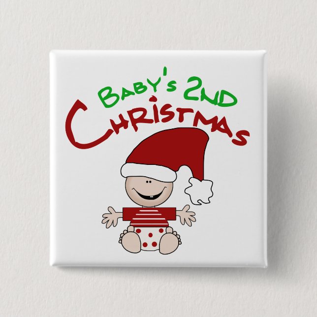 Baby 2. Weihnachtsgeschenke und Geschenke Button (Vorderseite)