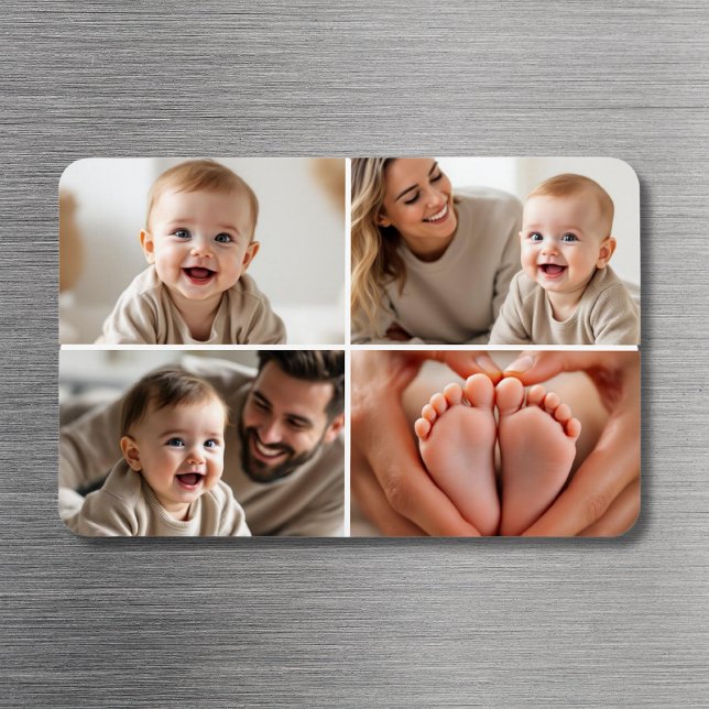 Baby 4 Foto Collage Picture Magnet (Von Creator hochgeladen)