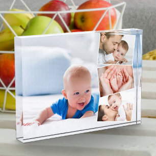 Baby-4-Foto-Collage Zickzack-Fotostreifen Fotoblock