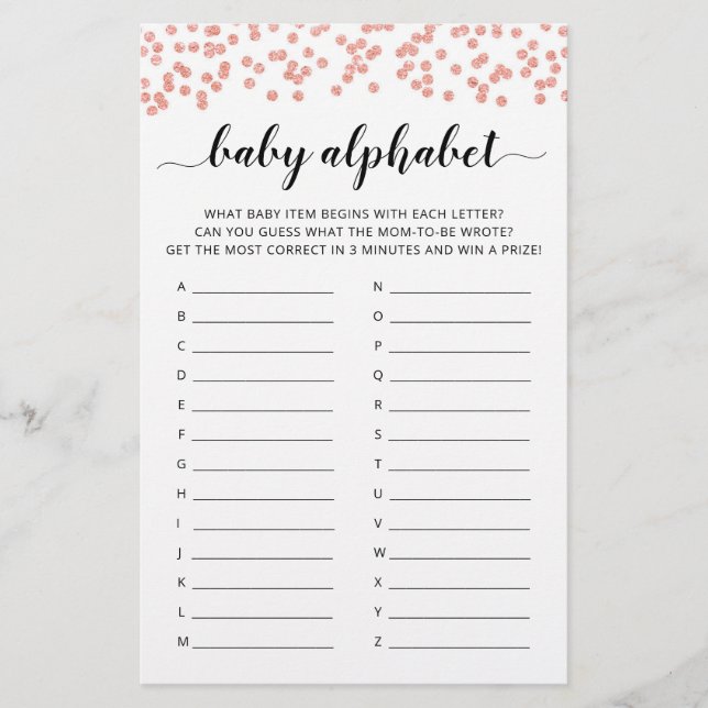 Baby ABC-Spiel Baby Showroom Party Alphabet-Spiel (Vorderseite)