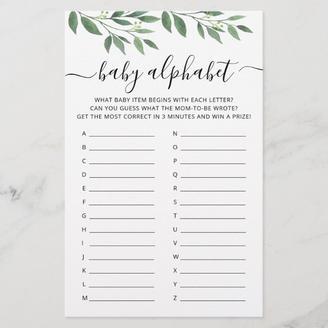 Baby ABC-Spiel Baby Showroom Party Alphabet-Spiel (Vorderseite)