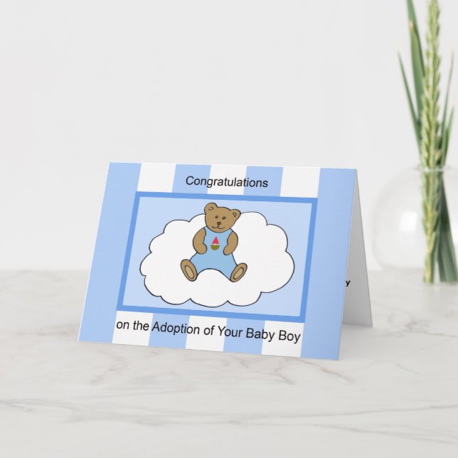 Baby-Adoption-Card — Baby Boy Karte (Vorderseite)