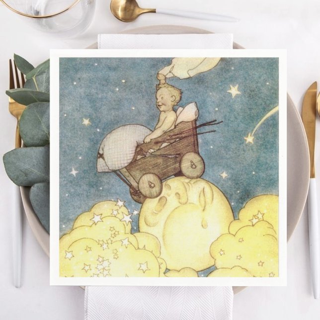 Baby Adventures mit dem Mondpapier Serviette (Von Creator hochgeladen)