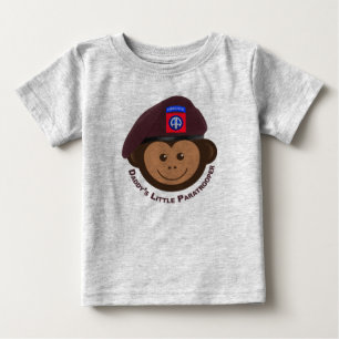 Baby-Affe „Daddys kleiner Fallschirmjäger“ Baby T-shirt
