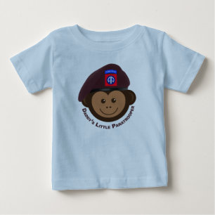 Baby-Affe „Daddys kleiner Fallschirmjäger“ Baby T-shirt