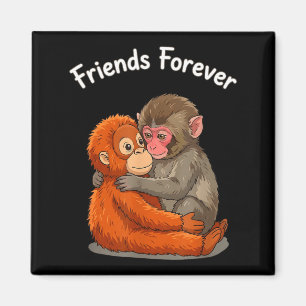 Baby-Affe schlägt & Orang-Utan-Freunde für immer  Magnet