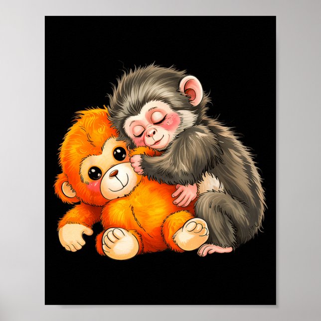 Baby-Affe schlägt  Poster (Vorne)