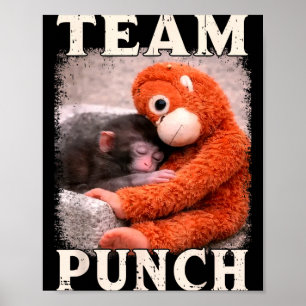 Baby-Affen-Schlag-Meme-Team-Schlag-Trend-Meme Poster