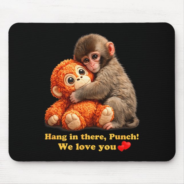Baby-Affen-Schlag-Team Punch  Mousepad (Vorne)