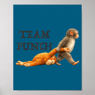 Baby Affenteam schlägt lustiges Affe Meme Baby Mön Poster