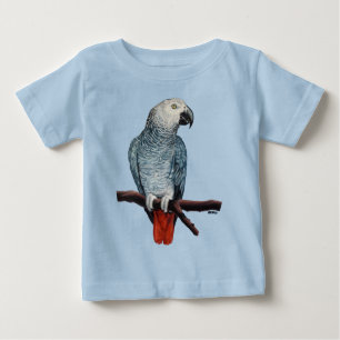 Baby African Gray Parrot Shirt Parrot Art T - Shir