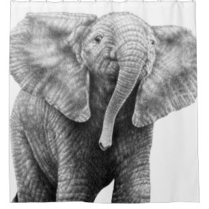 Baby-afrikanischer Elefant Duschvorhang