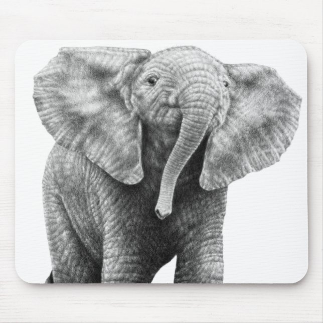 Baby-afrikanischer Elefant Mousepad (Vorne)
