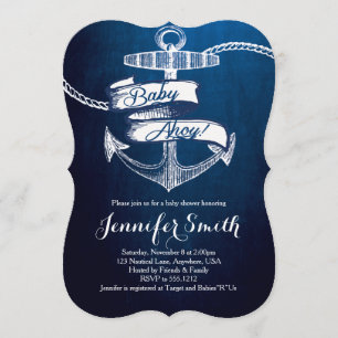 Baby Ahoy Baby Shower Einladung