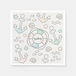 Baby Ahoy Paper Napkins Serviette