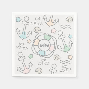 Baby Ahoy Paper Napkins Serviette