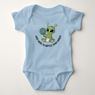 Baby Alien Holding Rattle Bodysuit Strampler