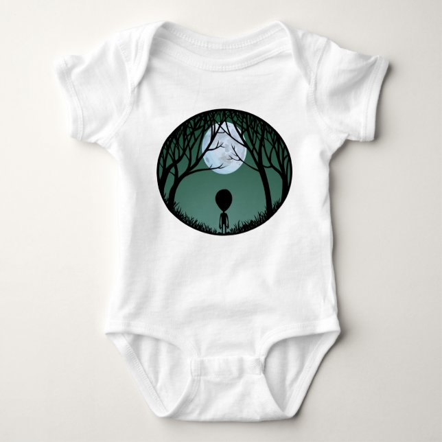 Baby Alien Romper Niedlich Alien Baby 1 Stück Baby Strampler (Vorderseite)