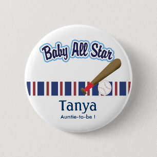 Baby aller Stern-Babyparty-Namensschild-Knopf Button