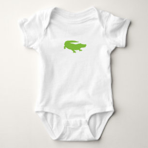 Baby Alligator Crocodile Green Preppy Fun Strampler