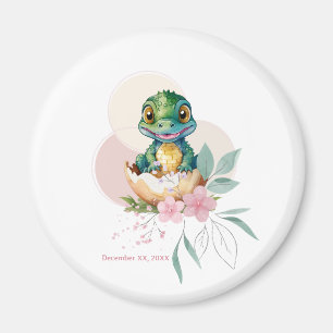Baby Alligator hält Blumenbaby-Dusche fest Magnet