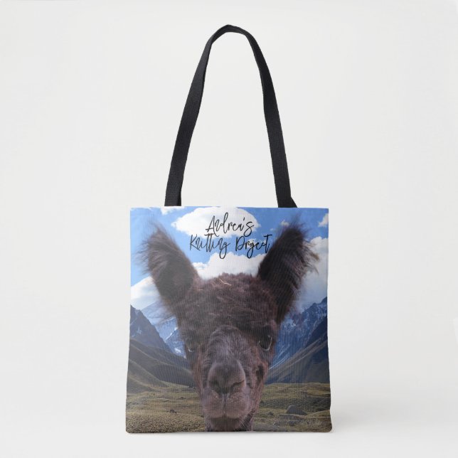 Baby Alpaca Face Mountains Knitting Bag (Vorderseite)