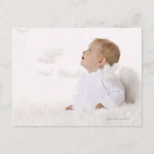 Baby als Engel verkleidet Postkarte