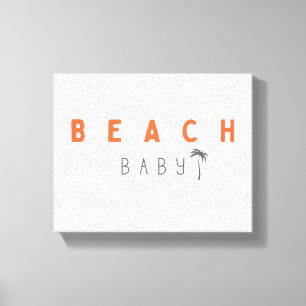 Baby am Strand. gespannte leinwanddrucke Leinwanddruck