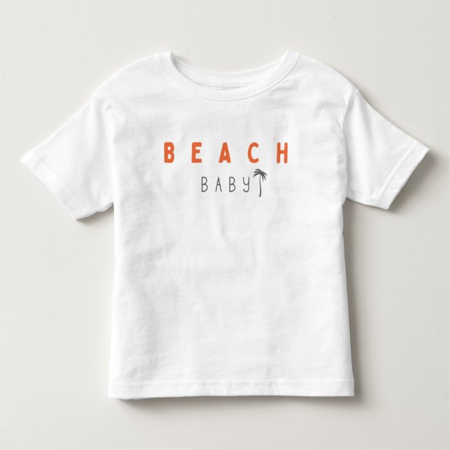 Baby am Strand. Kleinkind T-Shirt (Vorderseite)