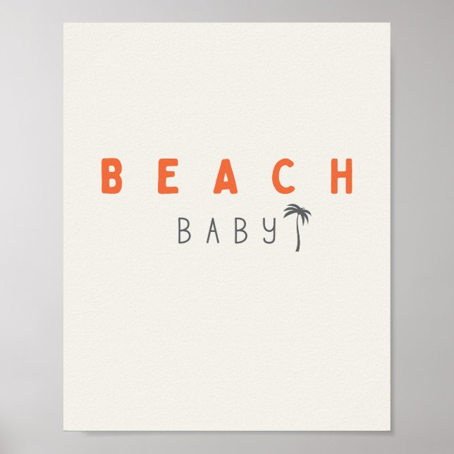 Baby am Strand. Poster & Prints (Vorne)