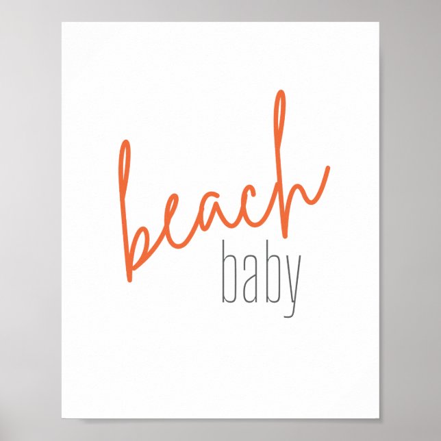 Baby am Strand. Poster & Prints (Vorne)